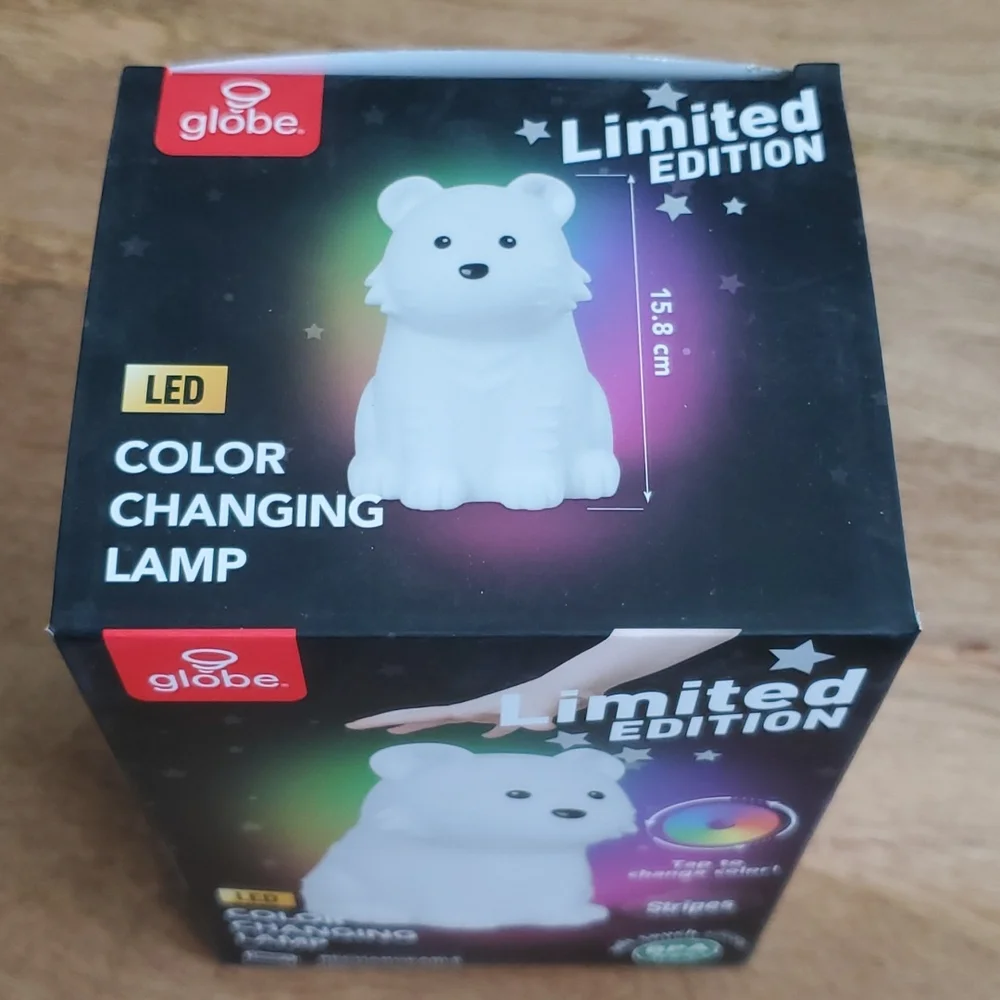 Globe LED Color Changing Lamp Limited Edition Stripes New in box